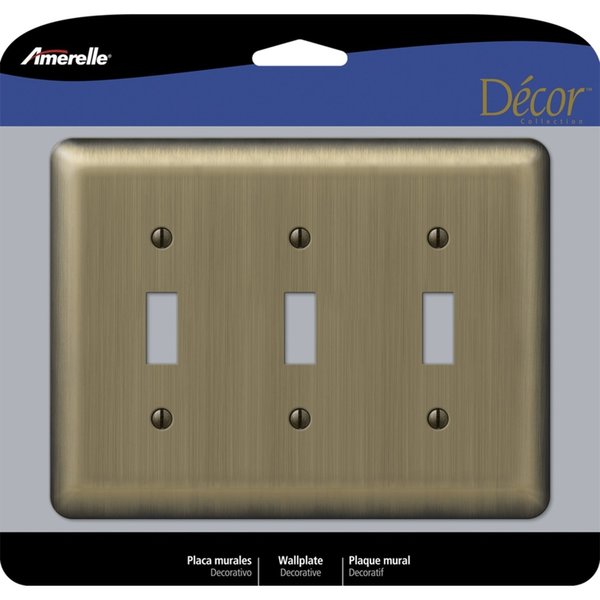 Amerelle Electrical Box Cover, 3 Gang, Steel 154TTT